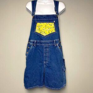 Vintage Women's Winnie the Pooh Denim Cargo Short Overalls Size Medium